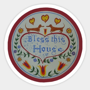 Dachshund House Blessing Sticker